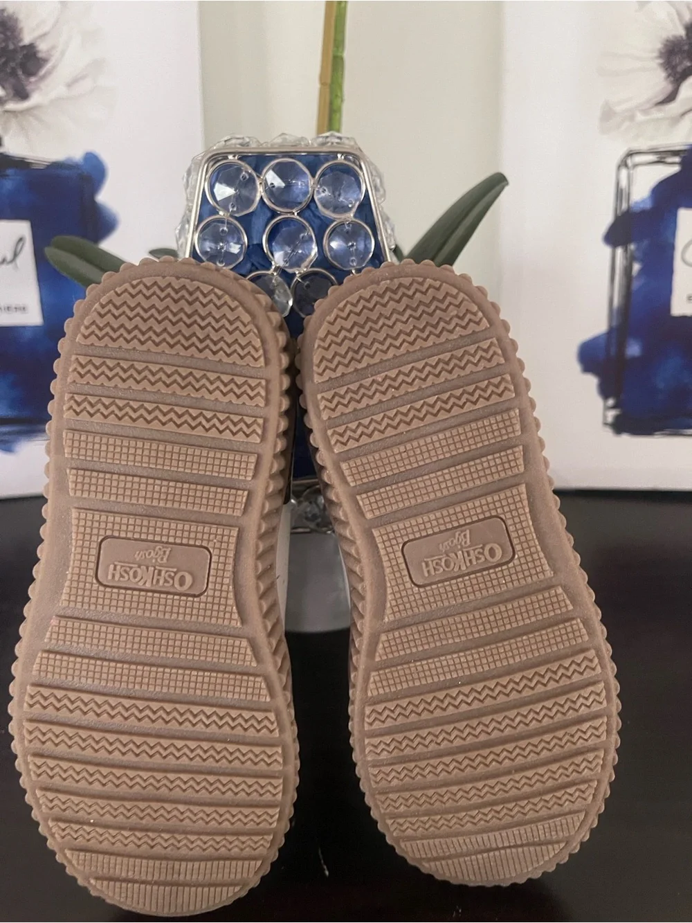 OshKosh B'gosh Olive and White Kids Lace-Up Sneakers